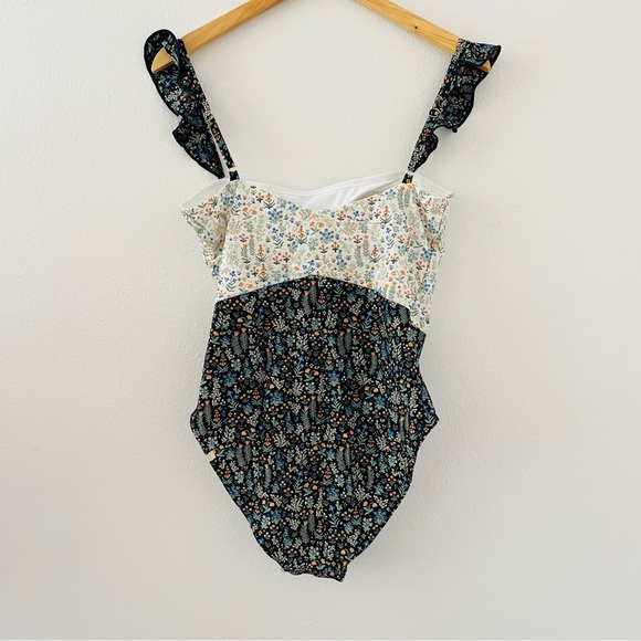 Summersalt Floral One Piece Swimsuit - White and Blue - Picture 5 of 6